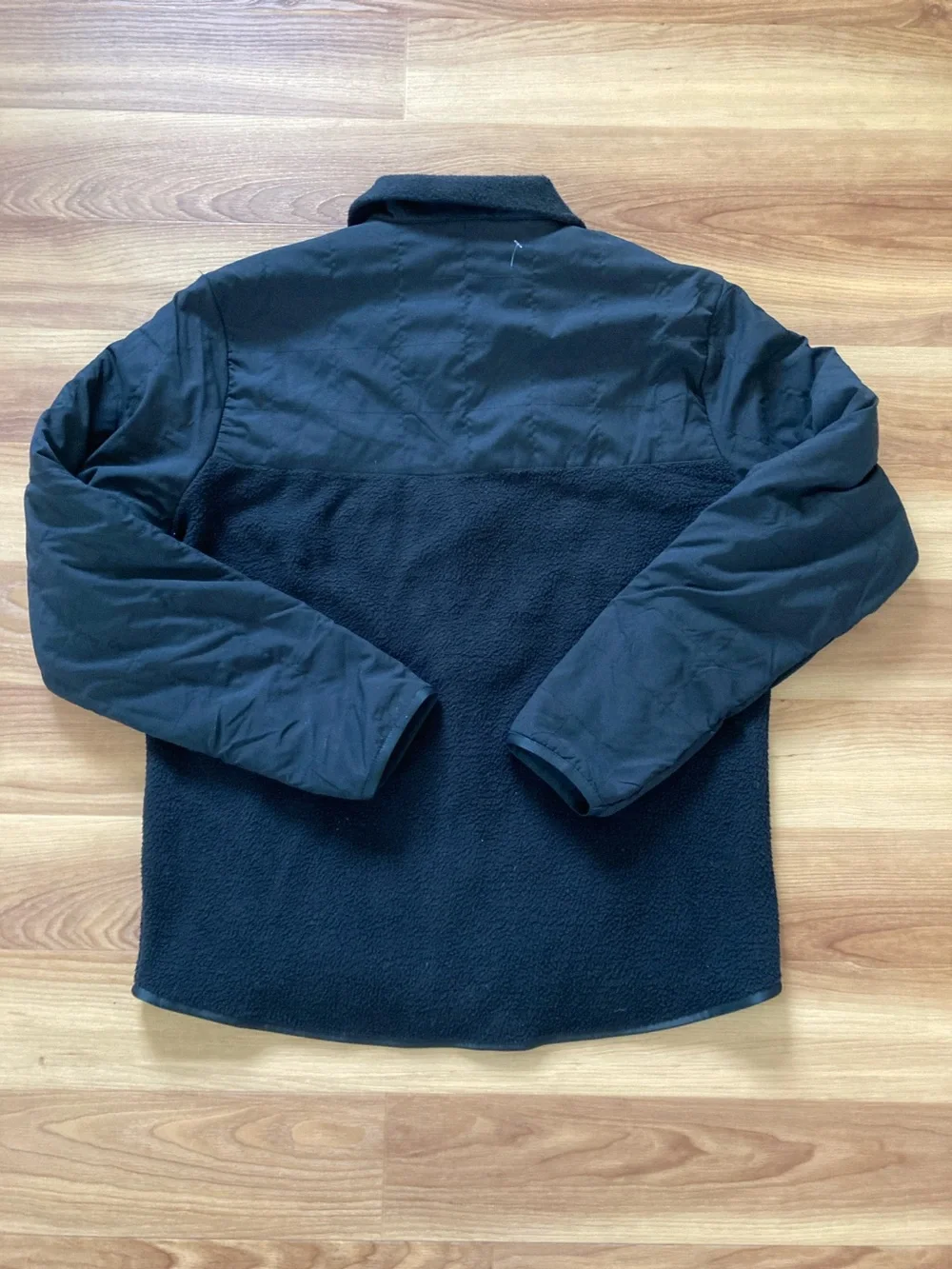 adidas Men's Black Lightweight Fleece Shirt Jacket Button Down NWOT
